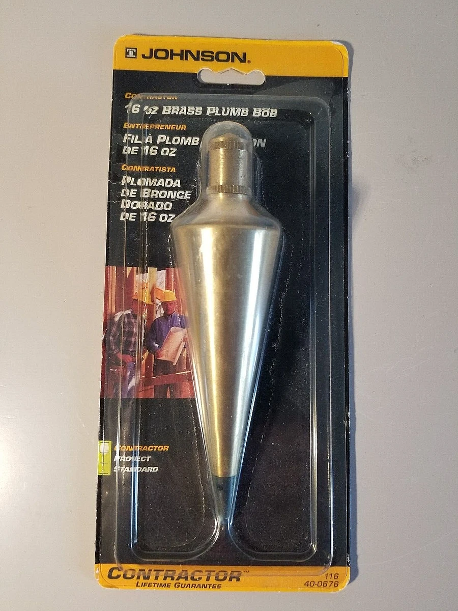 Vintage Johnson 16oz Brass Plumb Bob 116 40 0676 NIB eBay