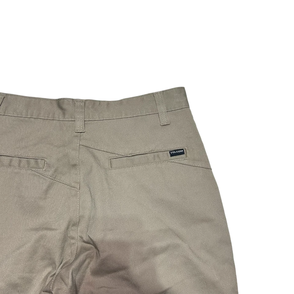Volcom Frickin Chino Shorts Mens 28 Khaki Flat Front Casual Outdoors - Image 3 of 4