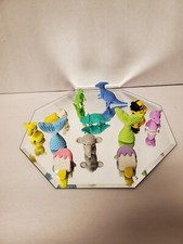 Lot Of 12 Fun Shapes Erasers 