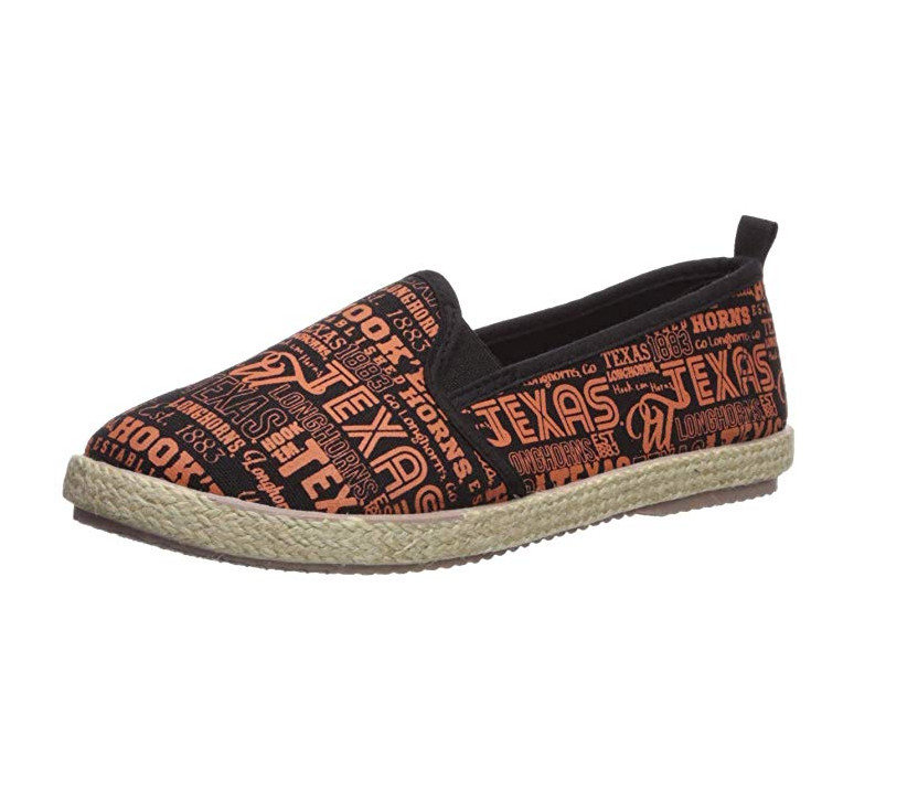 Женская парусиновая обувь без шнуровки FOCO NCAA Womens Texas Longhorns Espadrille