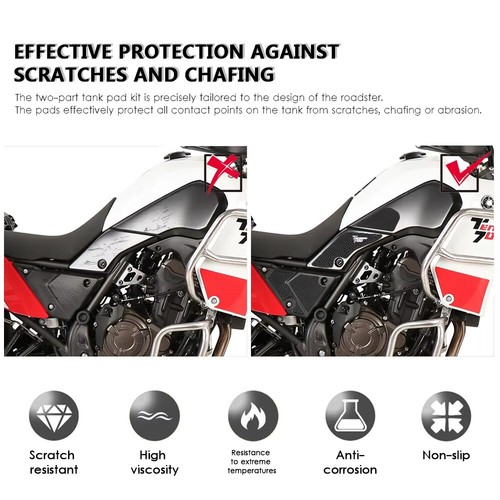 Motorrad Tankpad Aufkleber schwarz für Tenere 700 XTZ 700 XTZ 690 2019 2020 - Bild 4 von 7