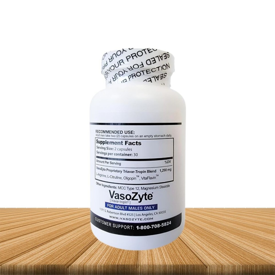 VasoZyte 60 Capsules Supports Healthy Blood Flow and Nitric Oxide