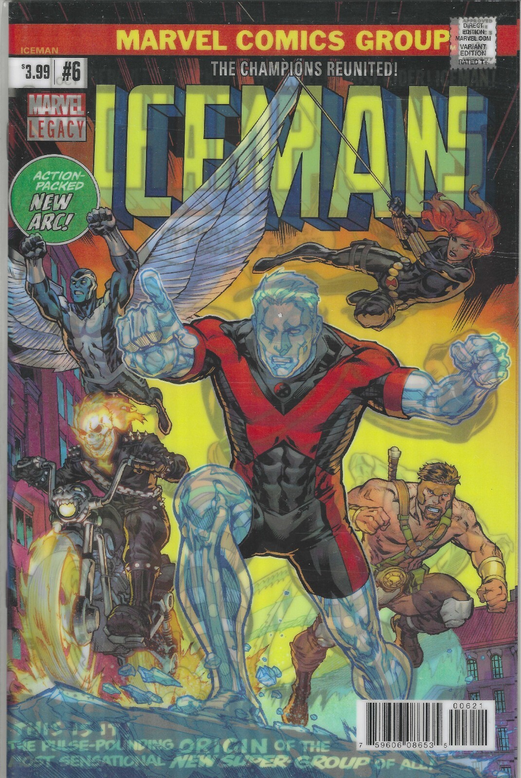 Iceman #6 Hoamge The Champions #1 Lenticular Cover Marvel Comics 2017