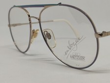 Vintage Metzler Aviator en Vogue eyeglasses frames NOS Germany Purple