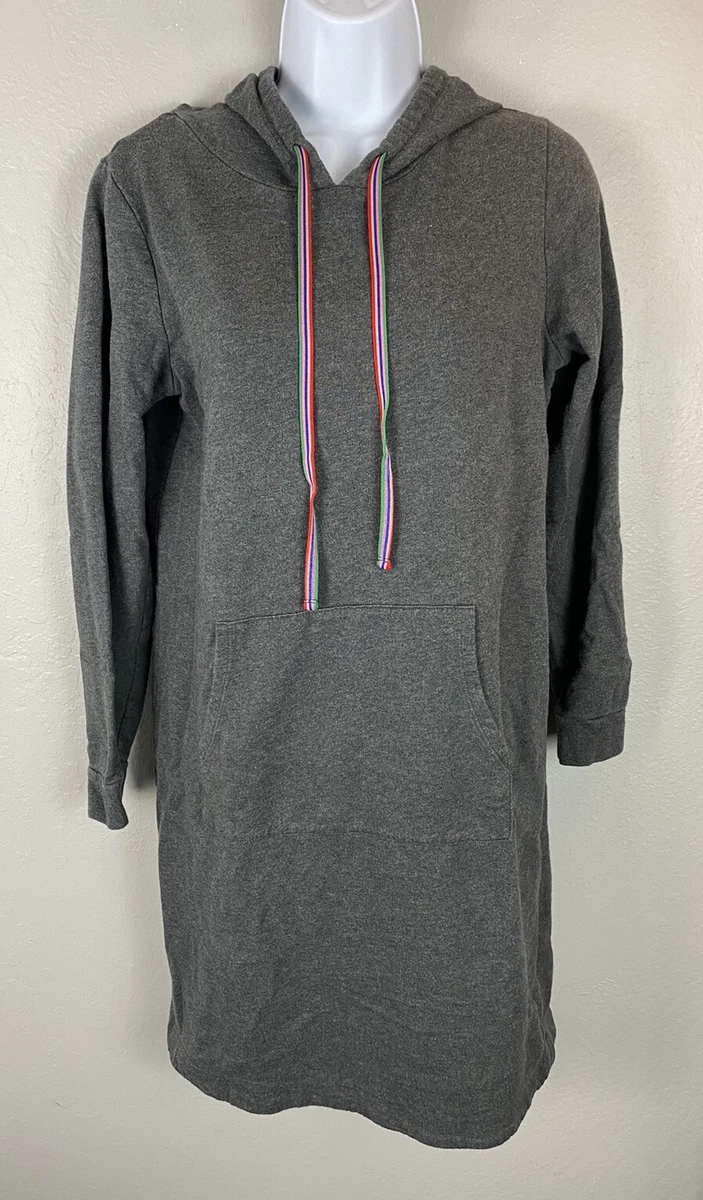 BODEN Women's Size US 8R Oriel Hooded Sweatshirt Pocket Dress Grey | eBay