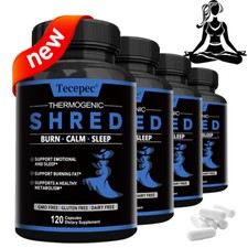 SHRED Fat Burner Powerful Thermogenic Weight Loss Relax Sleep SUPPORT BURNINGFAT
