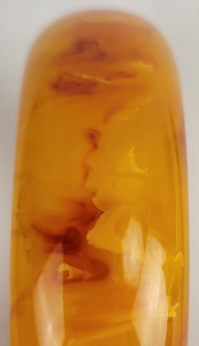 Beautiful Vintage Butterscotch Bakelite Catalin Marbled Bangle View 3