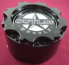 American Outlaw Wheels Gloss Black Custom Wheel Center Cap # BC-895 (1) USED