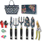 Garden Tool Set, 25Pcs Heavy Duty Floral Garden Tools, Aluminum Rust-Proof Garde