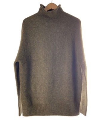 Celine Phoebe Philo 100% Cashmere Turtleneck Knit Sweater S Khaki