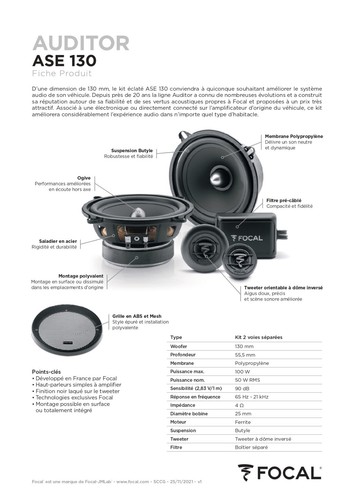 Kit 4 Casse Altoparlanti Focal Ase 130 Anteriori per Renault Clio 2 e 3 1998-12 - Foto 13 di 15