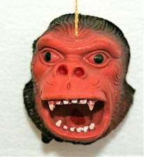 Vtg Plastic Hanging Gorilla Vending Gum Toy 1970s NOS New Jigglerish Hong Kong