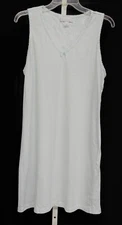 Carole Hochman Size Medium Sleeveless Mint Green/White Striped Women’s Nightgown