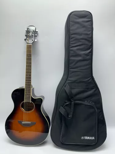 Yamaha APX600 Thin Body Acoustic-Electric Guitar, Old Violin Sunburst w/case
