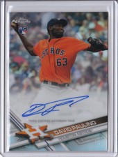 2017 Topps Chrome Refractor Rookie Auto #DP David Paulino Astros /499