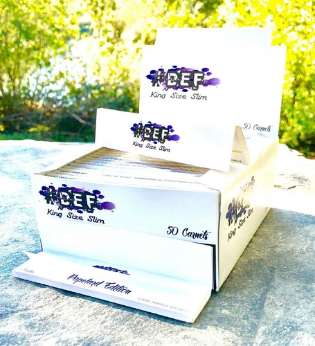 Lot 10 Feuilles à rouler slim #DEF Papelard + Briquet Clipper pierre LEAF DORE - Imagen 5 de 11