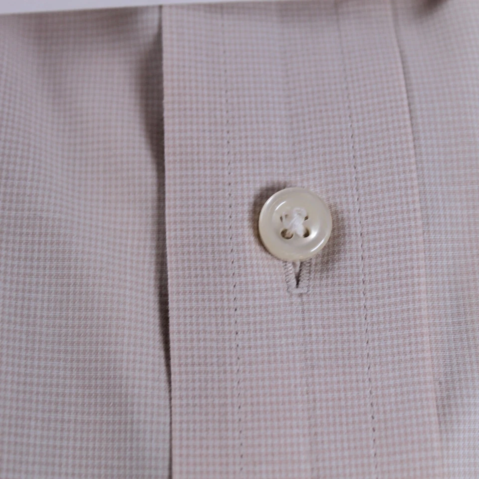 CAMISA DE VESTIR PARA HOMBRE Henry Jacobson Manga Larga Beige Abotonada Talla 16/34 Foto 3 de 3