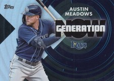 AUSTIN MEADOWS /299 TOPPS GENERATION NOW BLACK HOLO FOIL TAMPA BAY RAYS #25 2022