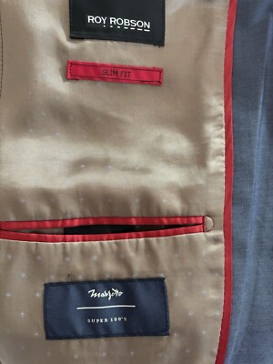 Herrenjacket Roy Robson, slim fit, Größe 90 blau