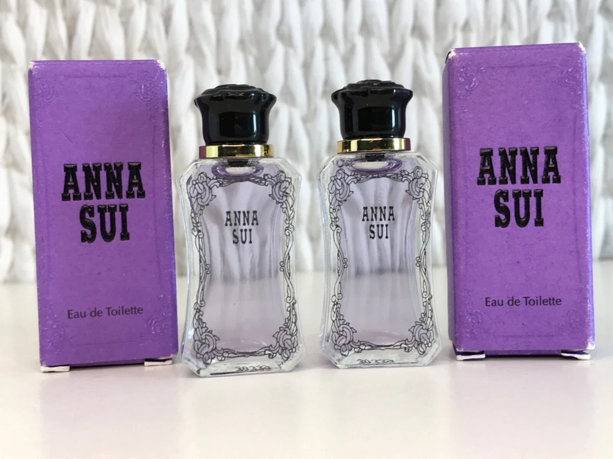 Lot of 2 ANNA SUI by ANNA SUI MINI Perfumes Women's EDT 0.13 oz/ 4 ml NEW  in BOX