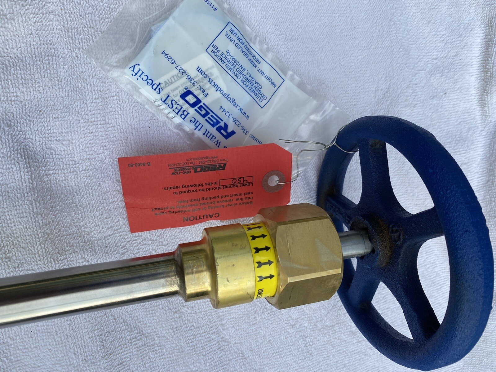 REGO BK9412PT F30 STRAIGHT GLOBE VALVE 1 5 600 CWP Cryogenic Liquid rego-bk9412pt-f30-straight-globe-valve-1-5-600-cwp-cryogenic-liquid