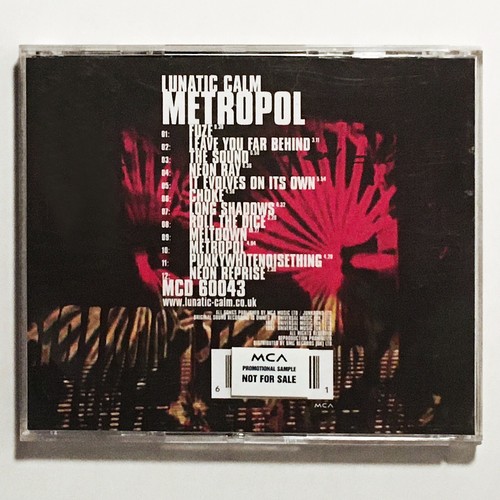 Lunatic Calm - Metropol - Very Good 1997 Promo CD - MCA Records - MCD 60043 - Foto 2 di 7