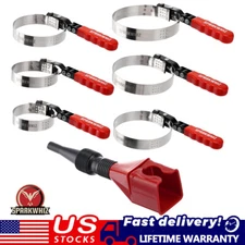 Set of 7 Swivel Oil Filter Wrench 2-1/6” - 5-1/4" 6 Size Oil Filter Remover Tool