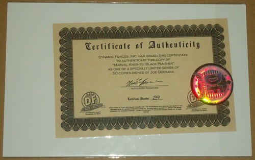 Black Panther 1 Dynamic Forces Signed Limited 29 of 50 Cert-Sealed - Picture 2 of 2