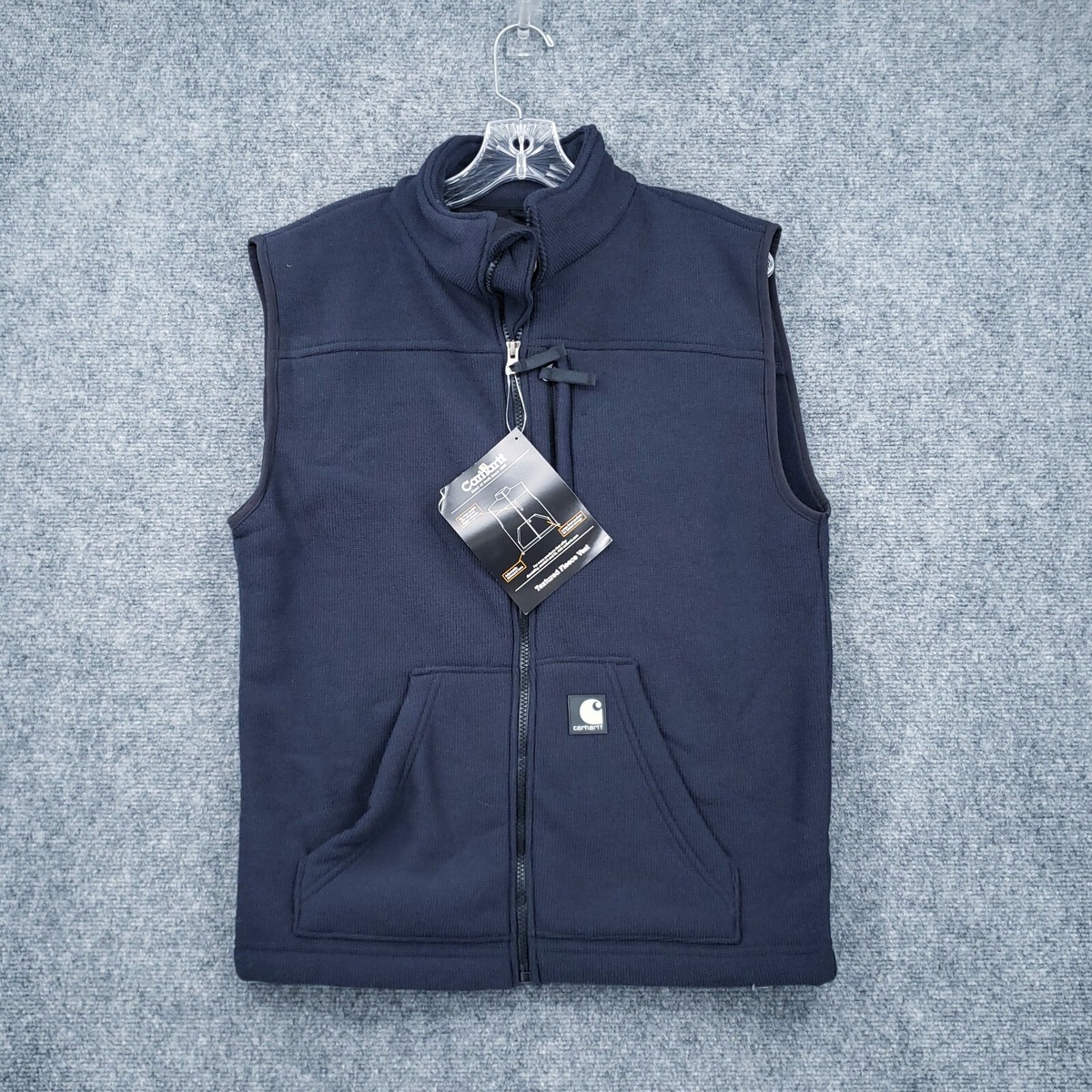 CARHARTT VEST カーハート ベスト navy NEW Carhartt Vest Mens S Small Navy Blue Textured Fleece