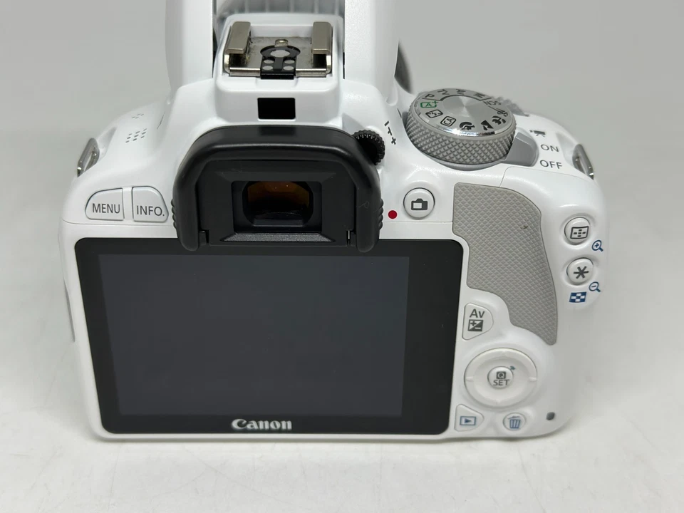 Cámara réflex digital Canon EOS Rebel SL1 blanca con lente EF-S 18-55 mm IS STM Foto 3 de 4