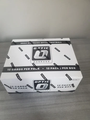 2024 PANINI DONRUSS OPTIC NFL FOOTBALL VALUE JUMBO FAT CELLO 12 PACK BOX IN HAND