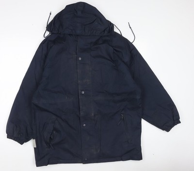 Result Herren Regenmantel Jacke blau wasserdicht mit Kapuze Größe S
