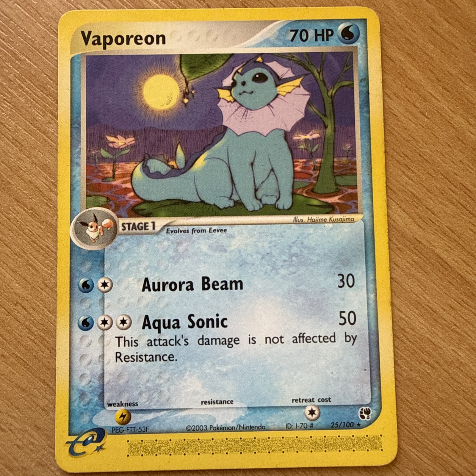 Vaporeon 25/100 EX Sandstorm Non-Holo - NM