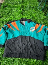 Vintage Miami Dolphins Apex One Puffer Jacket Size XL "NO Hood"