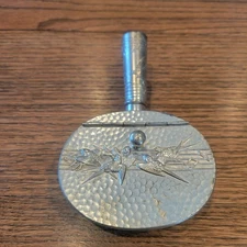 Vintage Compact Powder Case Silent Butler Or Jewelry Box Songbirds Music Notes