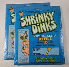 Vintage Shrinky Dinks Crystal Clear Refill 4000 1974 1975 Lot Of 2