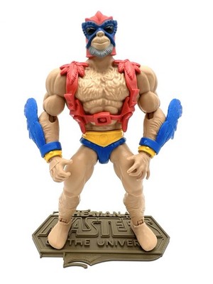 MASTERS OF THE UNIVERSE ORIGINS STRATOS COMPLETE W/CUSTOM STAND. FREE SHIPPING!