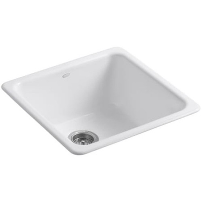 #ad #ad New Kohler K 6587 0 Iron Tones 20 7 8 Undermount Single Basin Enameled Cast Ir $549.99