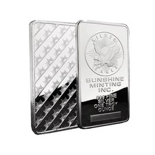 1 oz Sunshine Minting Silver Bar – .999 Fine Sealed Bullion – Troy Ounce 10.99 per troy oz