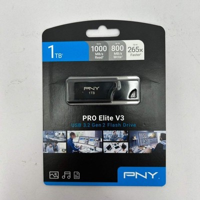 New PNY Pro Elite V3 Flash Drive P-FD1TBPROV3-GE