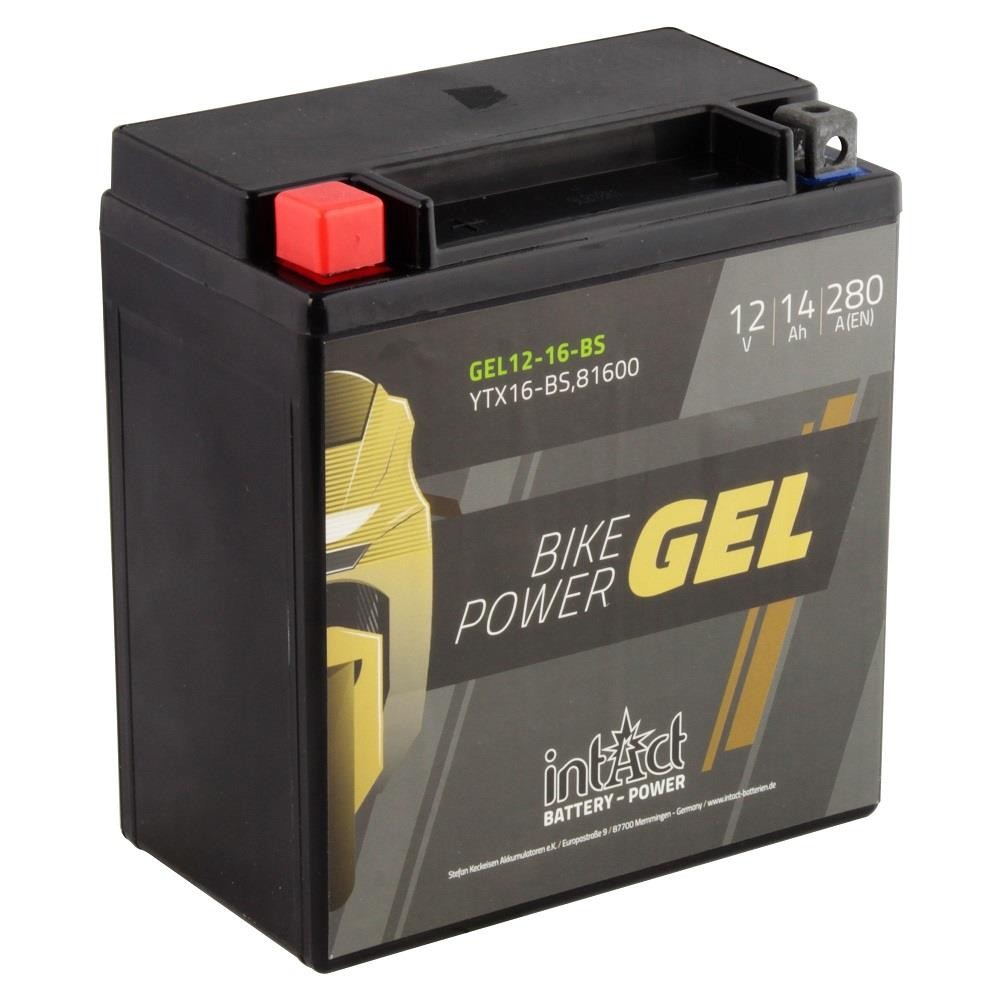Intact ITX16-BS Genuine Motorcycle Gel Battery Motorbike Scooter Replacement