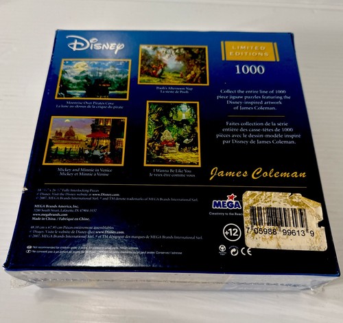 Disney Limited Editions-Mickey & Minnie In Venice-1000 Pc Jigsaw Puzzle-NEW - Picture 2 of 3