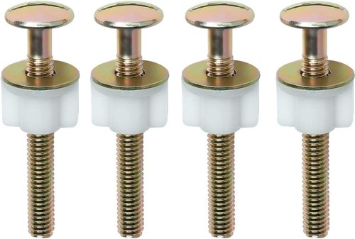 4 Pcs Toilet Seat Screws, Universal Hinge Bolts One Size, Metal