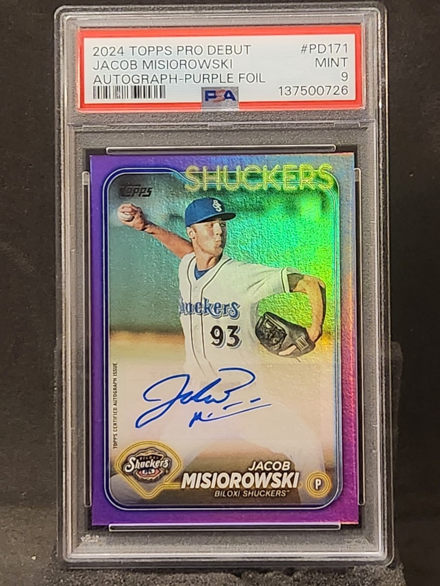 2024 Topps Pro Debut Jacob Misiorowski #PD-171 Purple Foil Autos