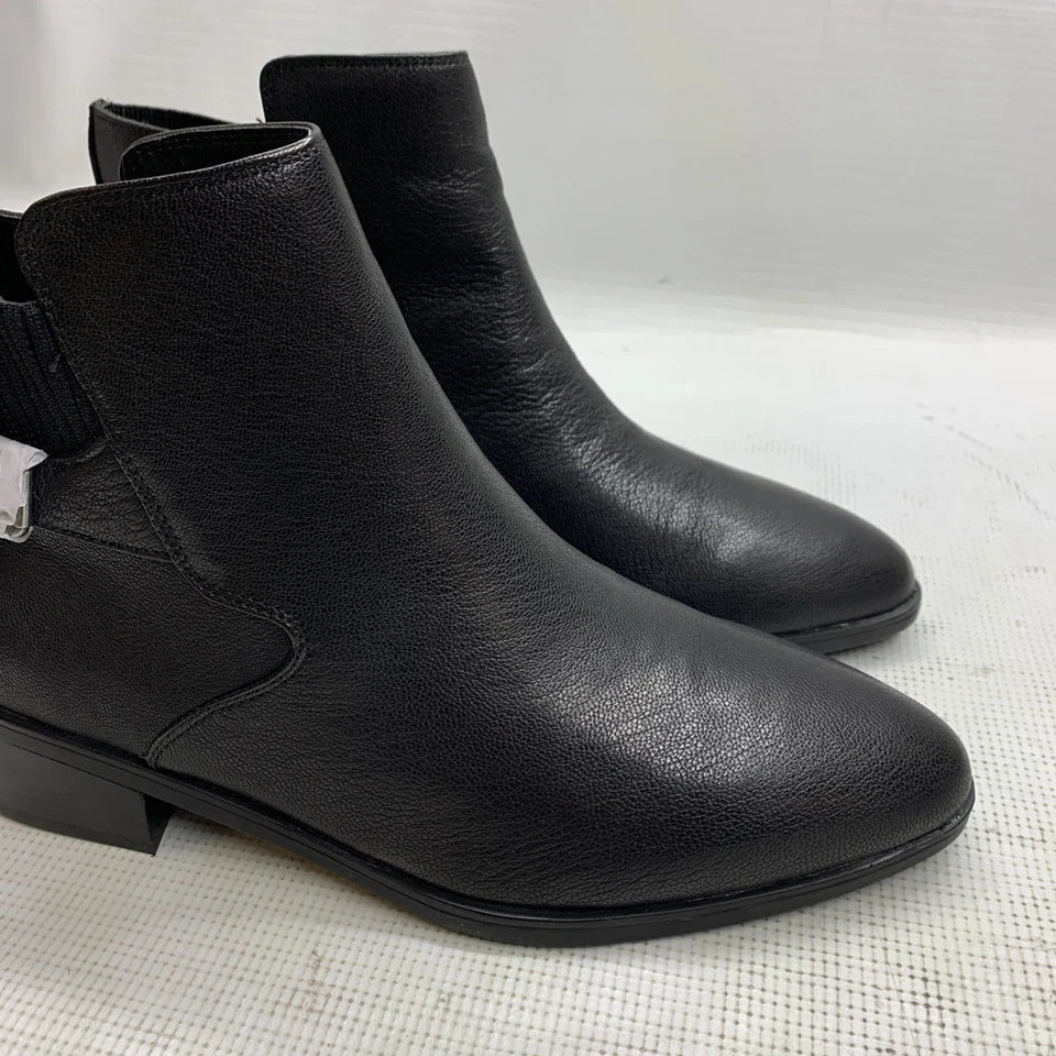 Botas Dora para mujer Bella Vita tacón cuero negro 51-3602 talla 9M contemporáneas Foto 3 de 4