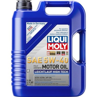 Engine Oil Synthetic 5L High Tech SAE 5W-40 Low Friction Long Service Car