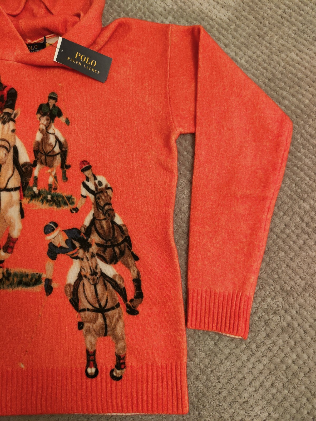 Polo Ralph Lauren 100percent Wool Vintage Style Hoodie The Five Horsemen RRP £325 image 7