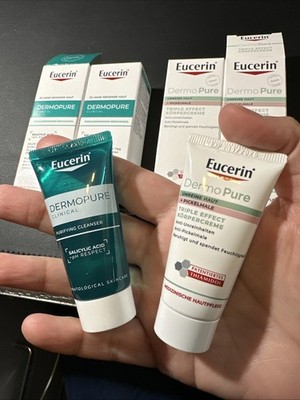 Eucerin Dermo Pure 2 x Triple Effect Körpercreme + 2 x Reinigungsgel (Salicylic)