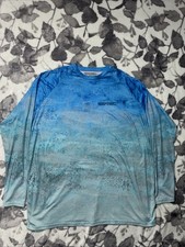 SEATEC Outfitters Camicia da Pesca Manica Lunga Performance Uomo XL Blu Mahi