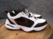 Nike Mens Air Monarch IV 415445-101 White Red Casual Shoes Sneakers Size 10 US